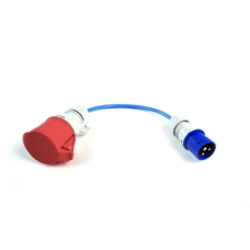 CEE blue 16A adapter with fuse
